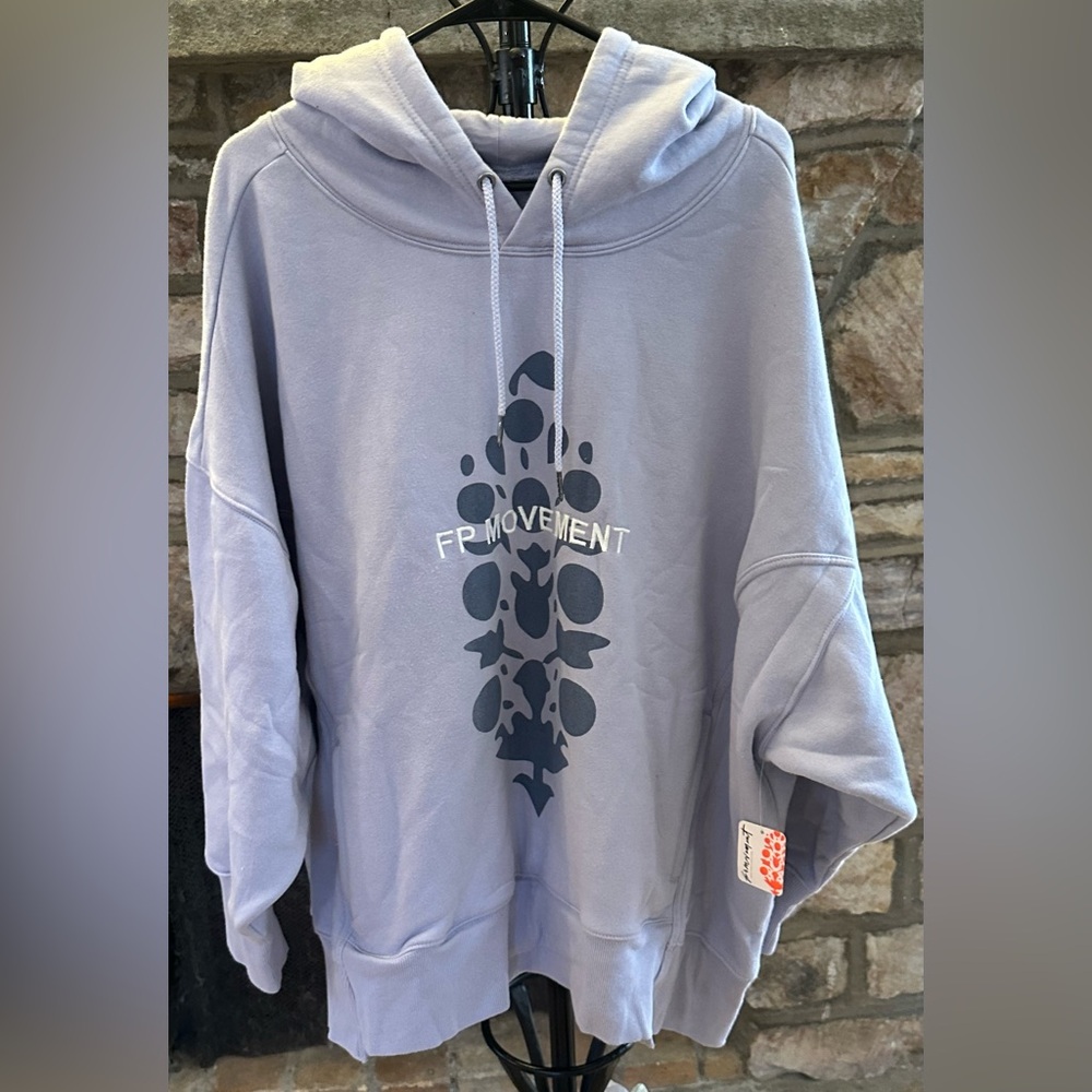 (NWT) FP Movement Oversized Hoodie Velocity Blue Combo Large